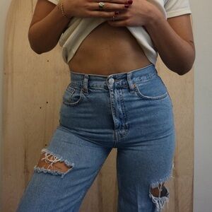 BDG Light Blue High Rise Baggy Jeans